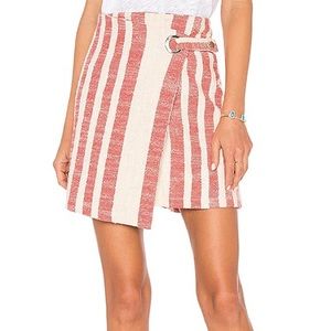 Free People It’s A Wrap striped mini skirt, EUC